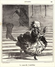 Honoré Daumier (French, 1808 - 1879). La nouvelle Cendrillon, 1866. From Actualités. Lithograph on