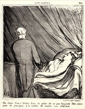 Honoré Daumier (French, 1808 - 1879). â€îMa chÃ¨re France..., 1870. From Actualités. Lithograph on