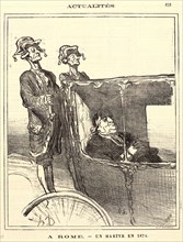 Honoré Daumier (French, 1808 - 1879). A Rome. â€îun martyr en 1871, 1871. From Actualités.