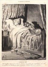 Honoré Daumier (French, 1808 - 1879). 9 Heures du Soir, 1839. Lithograph on newsprint paper. Image: