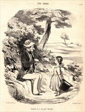Honoré Daumier (French, 1808 - 1879). Quand on a un pÃ¨re farceur, 1848. From Les Papas. Lithograph