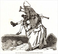 Honoré Daumier (French, 1808 - 1879). Le systÃ¨me et la diplomatie paralytique, 1834. Wood