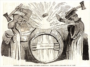 Honoré Daumier (French, 1808 - 1879). Frappez, frappez, la bonde! Les idées ferment: elles feront