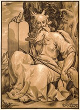 Ludwig BuÂ¨sinck (German born ca. 1590) after Georges Lallemand (French, 1560-1636). Moses with the