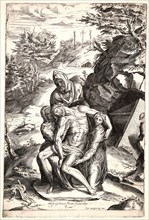 Cherubino Alberti (Italian, 1553-1615) after Michelangelo Buonarroti (Italian, 1475 - 1564). Pieta;
