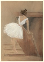 Henri Boutet (French, 1851 - 1919). Dans les Coulisses, ca. 1897. Collotype of a pastel drawing on