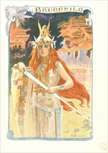 Gaston BussiÃ¨re (French, 1862â€ì1928/1929). Brunhilde (Brunnhild), ca. 1898. Color lithograph on