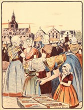 Fernand Piet (French, 1869 - 1942). Un Marché En Zélande, 1898. Color lithograph on wove paper.