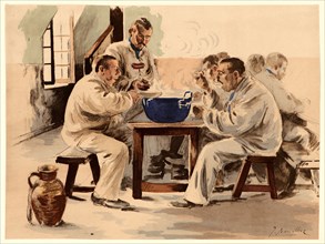 J. Baseilhac (French, active 19th century). Soup in the Barracks (La soupe a la chambrée), ca. 1898