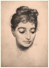 Félix Bracquemond (French, 1833 - 1914). Portrait, 1877. Collotype after a drawing on wove paper.
