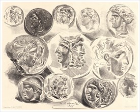 EugÃ¨ne Delacroix (French, 1798 - 1863). Twelve Antique Medals (Douze Médailles Antiques), 1825.