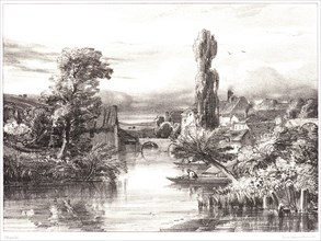 Jules Dupré (French, 1811 - 1889). View in AlenÃ§on (Vue prise Ã  AlenÃ§on (Dep. de l'Orne)), 1839.