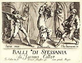 Jacques Callot (French, 1592 - 1635). Balli di Sfessania, Title Plate, 1622 and later. From Balli