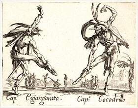 Jacques Callot (French, 1592 - 1635). Cap. Espangarata and Cap. Cocodrillo, 1622 and later. From