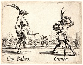 Jacques Callot (French, 1592 - 1635). Cap. Babeo and Cucuba, 1622 and later. From Balli di