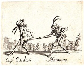 Jacques Callot (French, 1592 - 1635). Cap. Cardoni and Maramao, 1622 and later. From Balli di