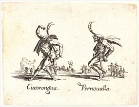 Jacques Callot (French, 1592 - 1635). Cucorogna and Pernoualla, 1622 and later. From Balli di