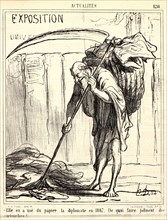 Honoré Daumier (French, 1808 - 1879). Elle en usé du papier la diplomatie en 1867..., 1867. From