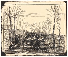 Jean-Baptiste-Camille Corot (French, 1796 - 1875). Un Dejeuner dans la Clairiere, 1857. From