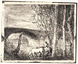 Charles FranÃ§ois Daubigny (French, 1817 - 1878). The Bridge (Le Pont), 1862. From Quarante
