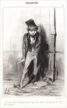 Honoré Daumier (French, 1808 - 1879). Cré Nom! Elles sont plus heureuses..., 1841. Lithograph on