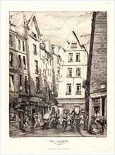 Charles Meryon (French, 1821 - 1868). Pirouette Street, near the Markets, Paris (La Rue Pirouette