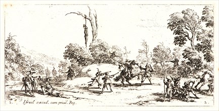 Jacques Callot (French, 1592 - 1635). The Attack on the Road (L'Attaque sur la Route), 1636. From