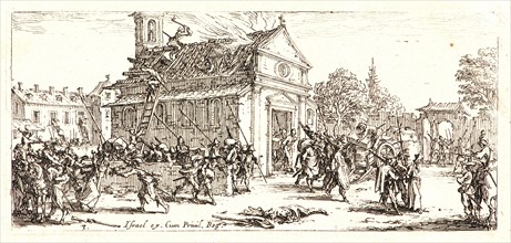 Jacques Callot (French, 1592 - 1635). Devastation of a Monastery (Devastation d'un Monastere), 1636