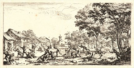 Jacques Callot (French, 1592 - 1635). The Revenge of the Peasants (La Revanche des Paysans), 1636.