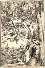 Lucas Cranach the Elder (German, 1472-1553). Temptation of St. Anthony, 1506. Woodcut. Second of