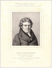 Anonymous (French). Portrait of Alois Senefelder, ca. 1819. Lithograph.