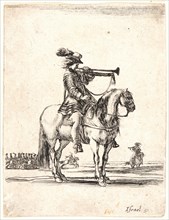 Stefano Della Bella (Italian, 1610 - 1664). Trompette Ã  cheval, 1642-1645. From Divers exercises