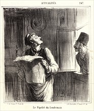 Honoré Daumier (French, 1808 - 1879). Le Pipelet du Lendemain, 1867. From Actualités. Lithograph on