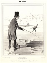 Honoré Daumier (French, 1808 - 1879). En voila un de plaisir!, 1841. From La PÃªche. Lithograph on