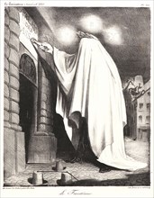 Honoré Daumier (French, 1808 - 1879). Le FantÃ´me, 1835. Lithograph on white wove paper. Image: 270