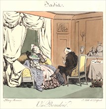 Henry Bonaventure Monnier (French, 1799/1805 - 1877). Un Boudoir (Jadis), 1829. From The 18th