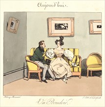 Henry Bonaventure Monnier (French, 1799/1805 - 1877). Un Boudoir (Aujourd'hui), 1829. From The 18th