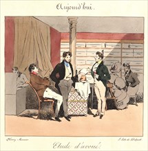 Henry Bonaventure Monnier (French, 1799/1805 - 1877). Etude d'avoue (Aujourd'hui), 1829. From The