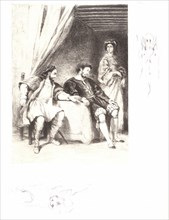 EugÃ¨ne Delacroix (French, 1798 - 1863). Weislingen, Prisoner of Goetz, 19th century. Lithograph on
