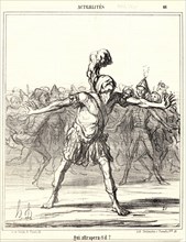 Honoré Daumier (French, 1808 - 1879). Qui attrapera-t-il?, 1867. From Actualités. Lithograph on