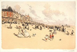 Jean-FranÃ§ois RaffaÃ«lli (French, 1850 - 1924). The Little Beach (La Petite Plage), 1909. Color