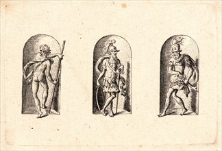 Etienne Delaune (aka Ãâtienne Delaune) (French, ca. 1519 - 1583). Several Gods of Classical