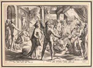 Anonymous after Hendrick Goltzius (Dutch, 1558 - 1617). Phaeton Asking for the Chariot, ca. 1590.