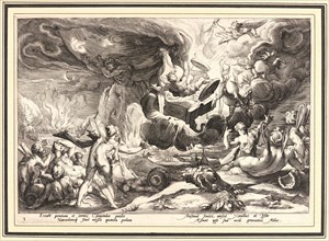 Anonymous after Hendrick Goltzius (Dutch, 1558 - 1617). The Fall of Phaeton, ca. 1590. From