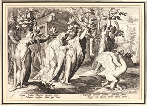 Anonymous after Hendrick Goltzius (Dutch, 1558 - 1617). Phaeton's Sisters Changed into Poplars, and