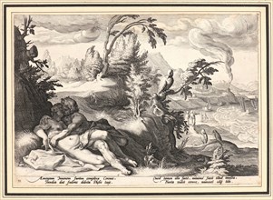 Anonymous after Hendrick Goltzius (Dutch, 1558 - 1617). Apollo and Coronis, ca. 1590. From