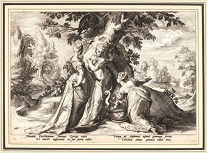 Anonymous after Hendrick Goltzius (Dutch, 1558 - 1617). The Daughters of Cecrops Opening the Casket