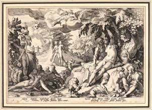 Anonymous after Hendrick Goltzius (Dutch, 1558 - 1617). The Age of Gold, ca. 1589. From