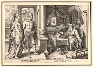 Anonymous after Hendrick Goltzius (Dutch, 1558 - 1617). Tiresias, Having Been Changed into a Woman