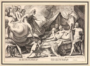 Anonymous after Hendrick Goltzius (Dutch, 1558 - 1617). Phoebus Exposing Mars and Venus to the